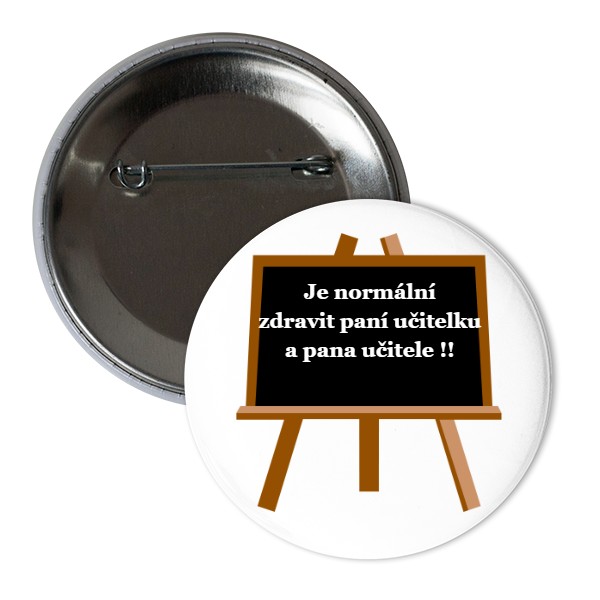 Odznáček  s potiskem zdravení